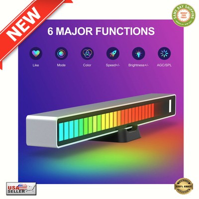 Color 32 LED Music Light Bar Rhythm Light Bar Aluminum RGB APP Control Voice Act