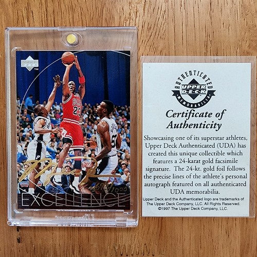 マイケルジョーダン　UPPER DECK 24k authenticated upper deck michael jordan 24k card 1996 '1985 Rookie Of The