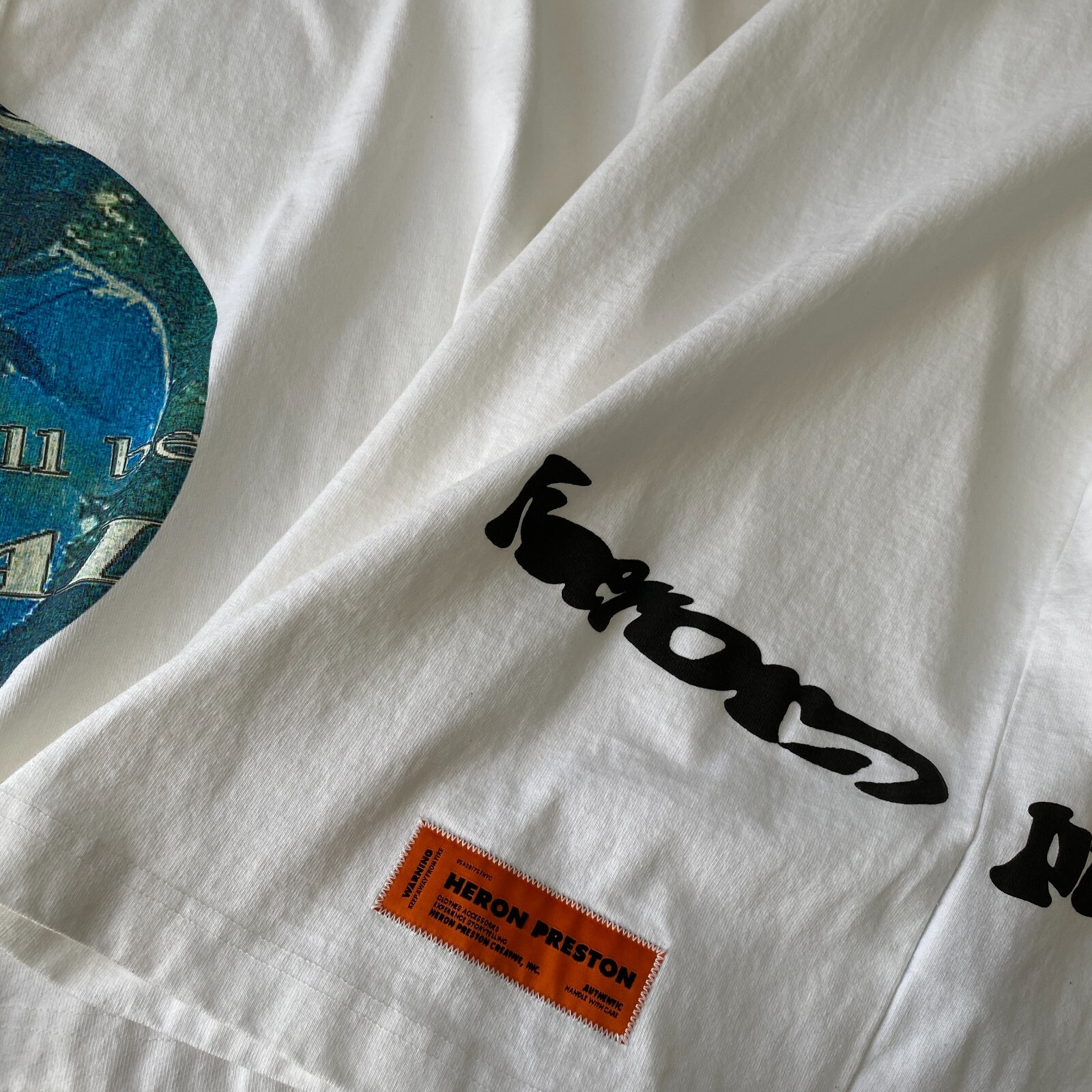 Pre-owned Heron Preston Deep Fried Tee Last Size Xl Sold Out In White