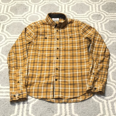 Fjallraven Fjallslim Shirt Mens Size Small Button Up Flannel Plaid Outdoors