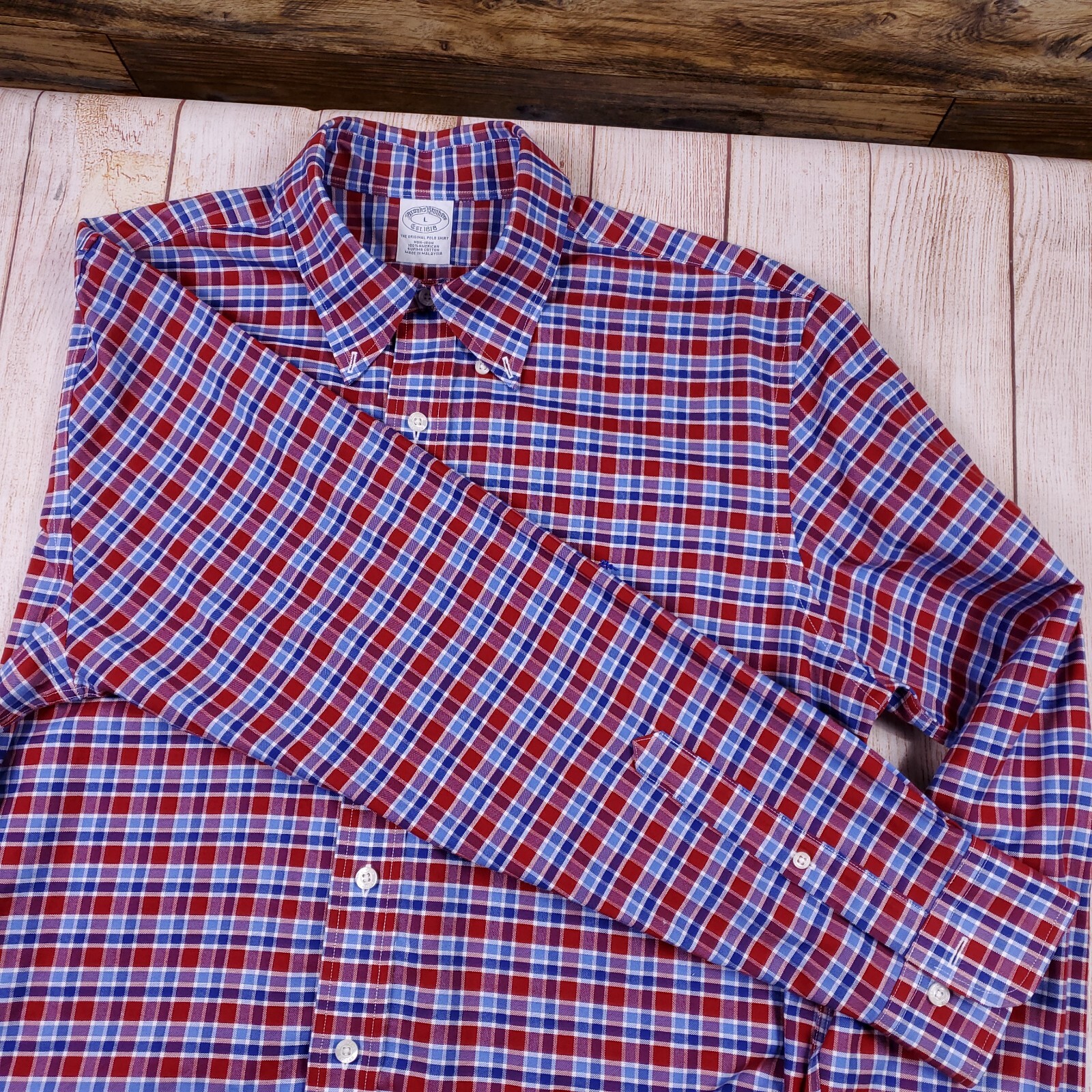 Brooks Brothers 1818 Men's L Non-Iron Oxford Button Shirt | eBay