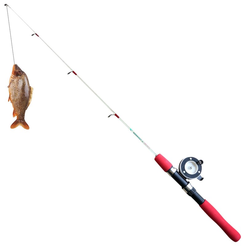 Fishing Rod Reel Combo Set Mini Telescopic Pocket Pen Fishing Rod Pole + Reel