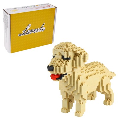 Golden Retriever Building Block Set Tiny Bricks Leisure Game for Ages 14+