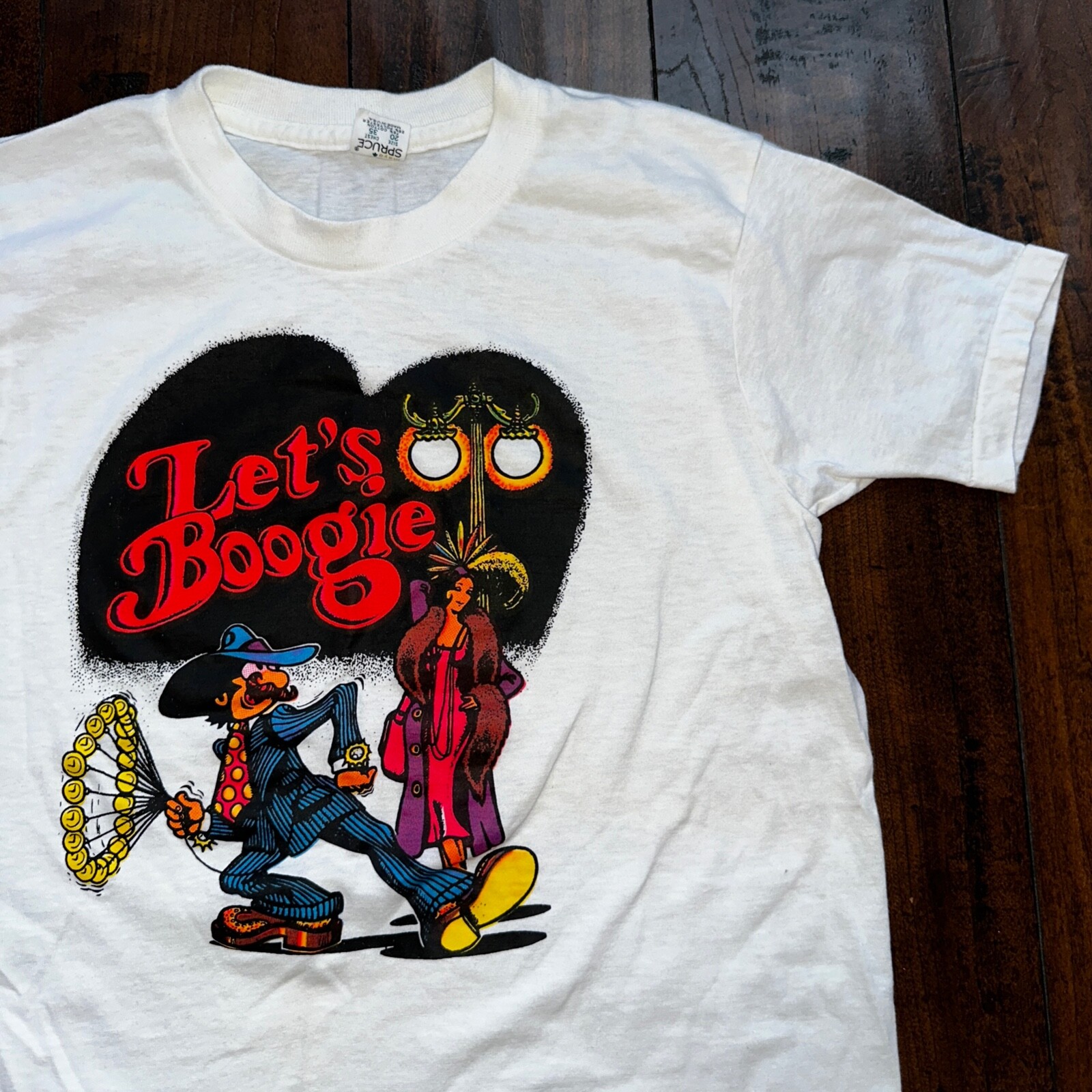 Lets Boogie Music Record 1970s Vintage T Shirt 70s Robert