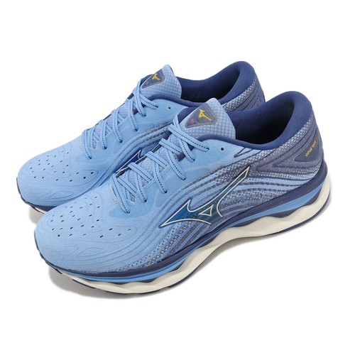 

Mizuno Wave Sky 6 Super Wide Blue Beige Мужская спортивная обувь для бега J1GC2211-53, Синий, Wave Sky 6 Super Wide