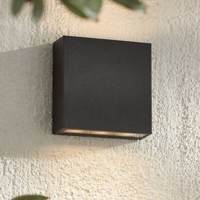 Modern Outdoor Wall Light Fixture LED Black 5 1/2'' Up Down for Exterior House