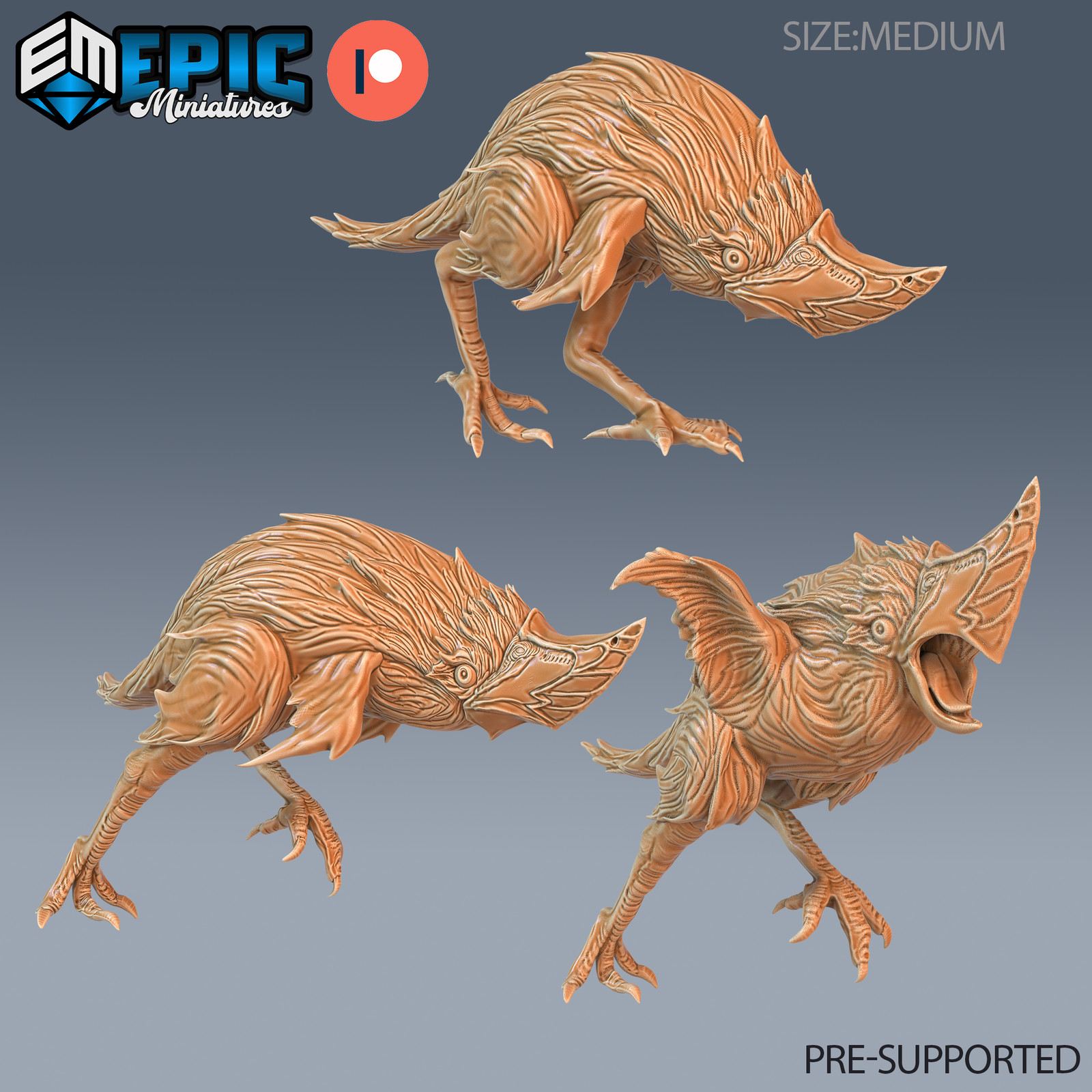Epic Miniatures Jurassic Encounters Beak Runner - 28mm scale Feathered Raptor