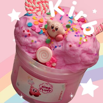 Kirb Fluff Cloud Slime (Scented) with Charms - Made in USA, Slime Shop