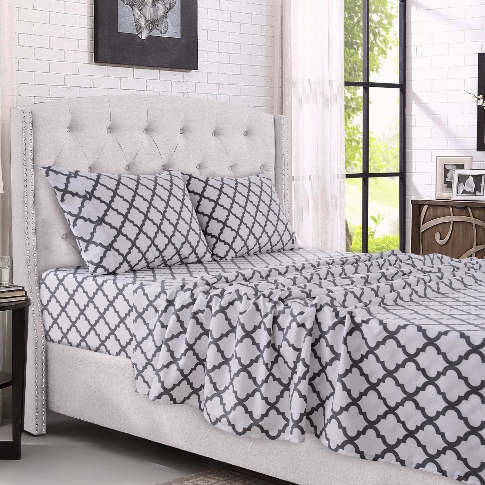 Deep Pocket 4 Piece Bed Sheets Set 1800 Series Comfort Microfiber Bed sheet Set