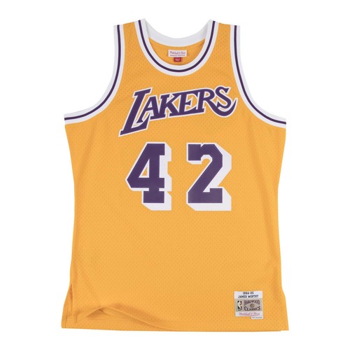 

Мужская ФУТБОЛКА NBA SWINGMAN Mitchell - Ness - LA LAKERS 84-85 JAMES WORTHY, Желтый