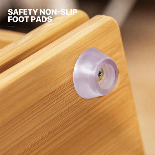 Natural Bamboo [ROTATABLE BOOKSHELF] 6 Tiers Open Shelving Magazine Storage Rack