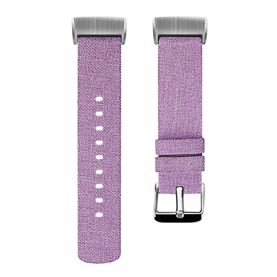 Insten Fabric Watch Band Compatible with Fitbit Charge 3/3 SE/4/4 SE, Lavender
