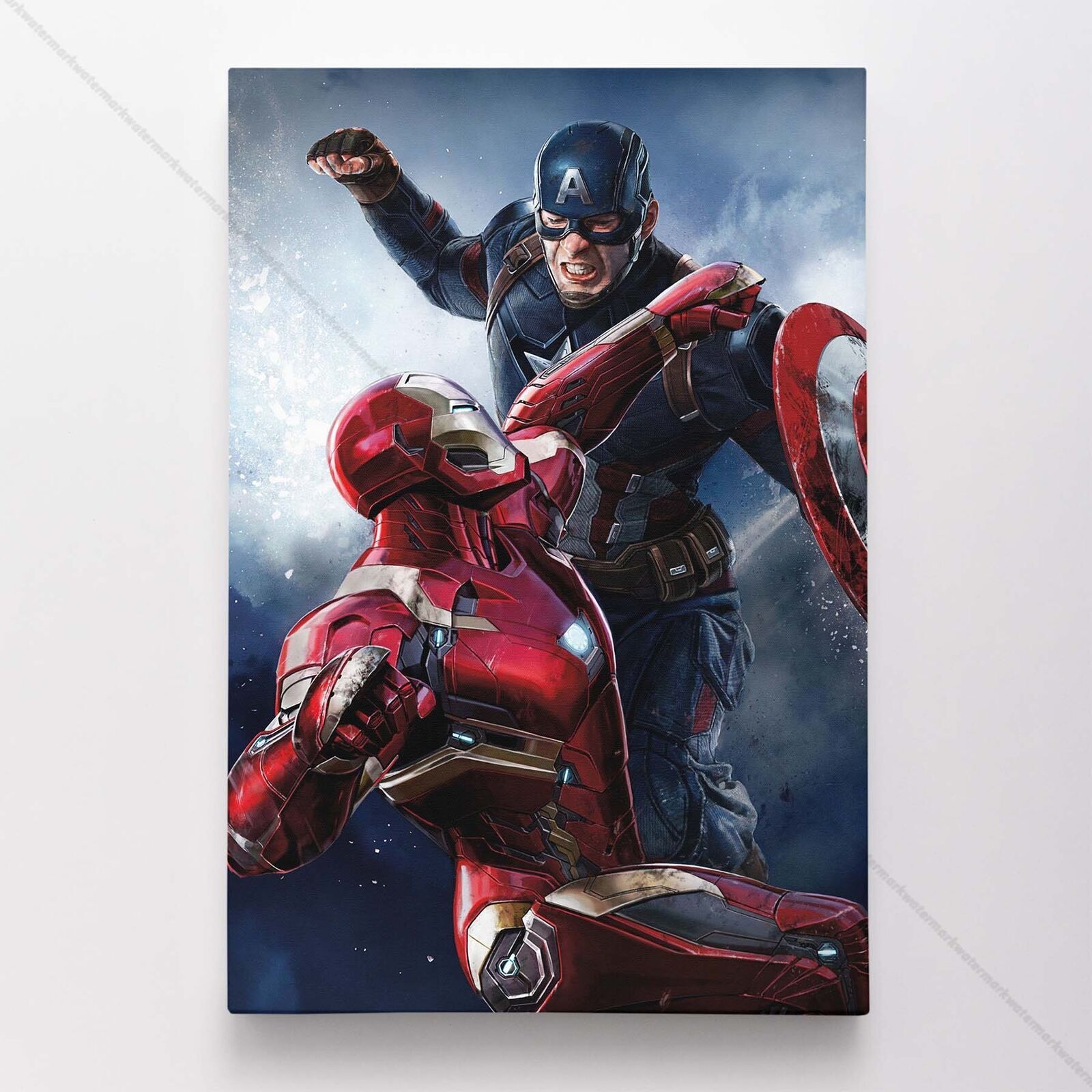 Captain America Iron Man Civil War Poster Canvas Avengers Movie Marvel Print #59