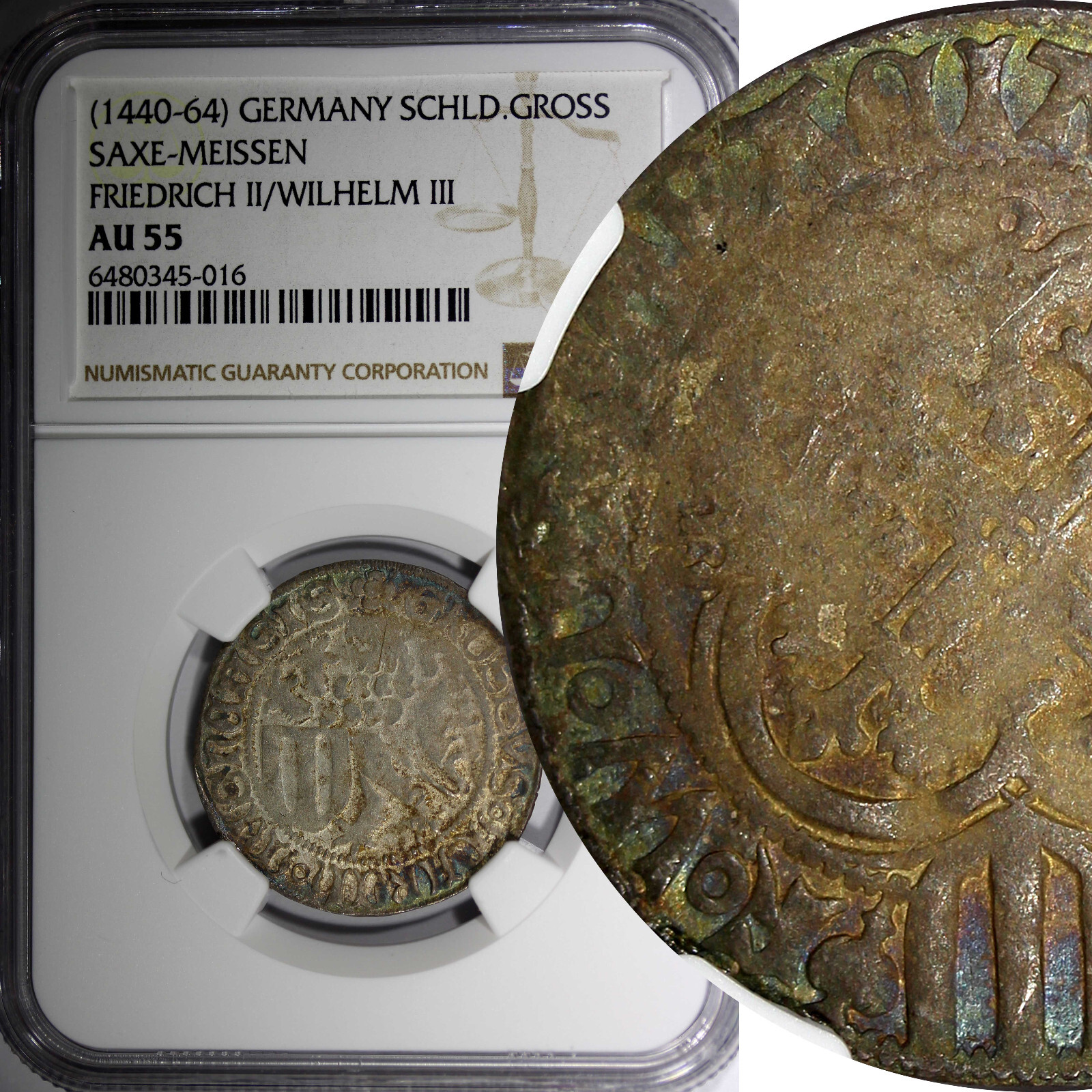 世界1枚！1617！ドイツ 12グロッシェン 銀貨 PCGS AU55 オンス 世界1枚！1617！ドイツ 12グロッシェン 銀貨 巧み PCGS AU55 オンス