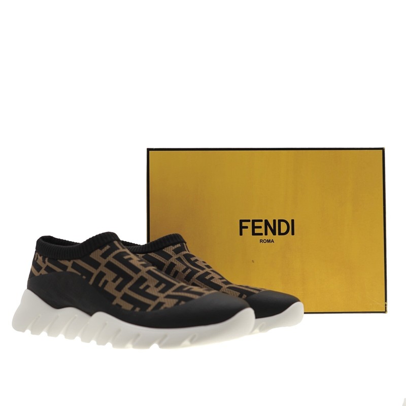 Fendi Sneakers Tech FF Fabric Low Top Size 9 US New