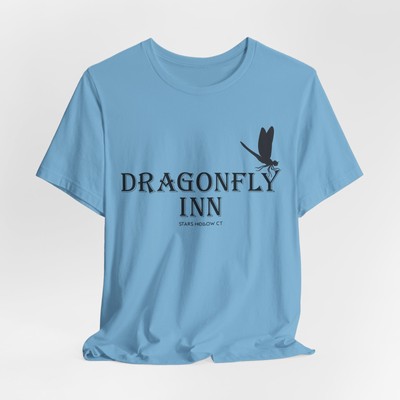 Dragonfly Inn Stars Hollow Ct Gilmore Girls T-Shirt on Bella Canvas