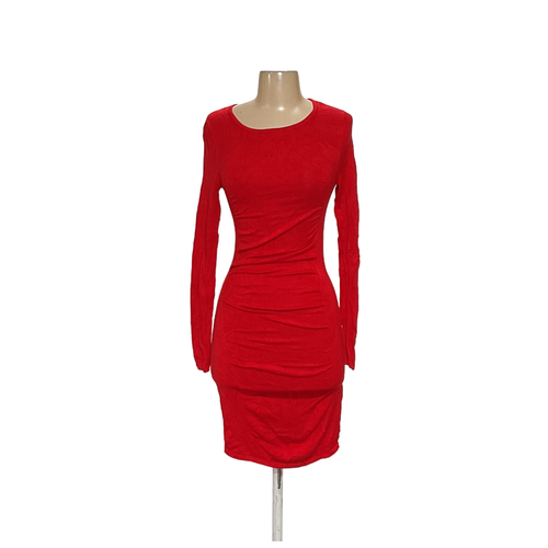 Express Orange Bodycon Midi Dress XS | eBay