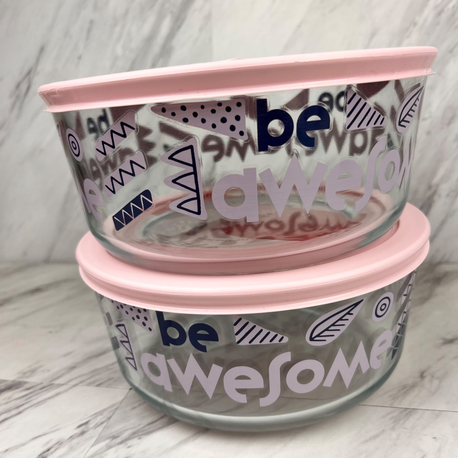 Pyrex スモーキーピンク ボウル 2点セット Pyrex Be Awesome Set of 2 Simply Store Bowls Pink | eBay