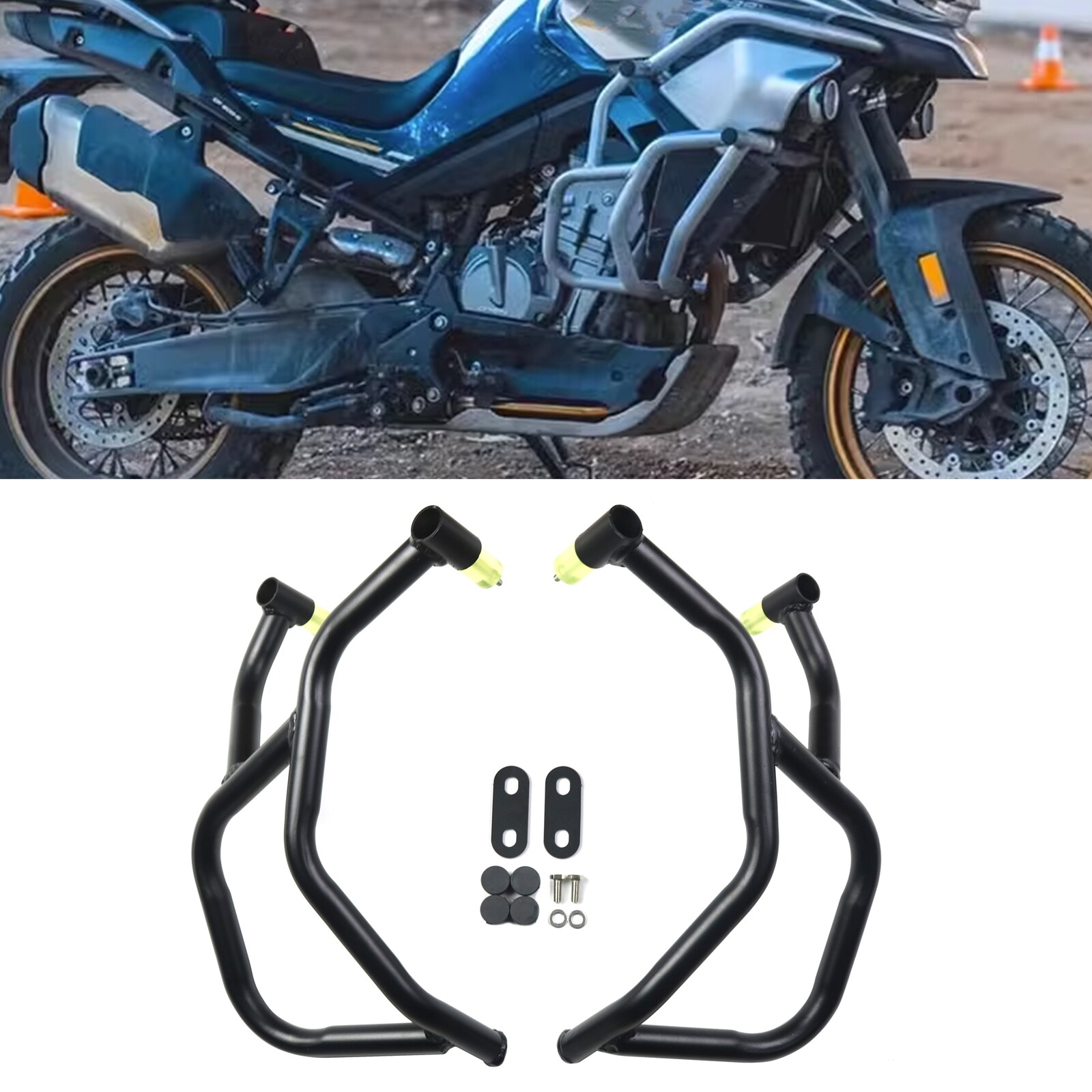 Lot 4 Protections Pare-Chocs Moto En ABS - Garde Moteur Crash Bar Universelle Anti-Rayures