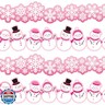 Whaline 68Ft Pink Christmas Bulletin Border Sticker Winter Holiday Decoration Borders Snowflake Snowman Wave Trim Border Self-Adhesive Label Sticker for Xmas School Classroom Office Chalkboard, 60Pcs
