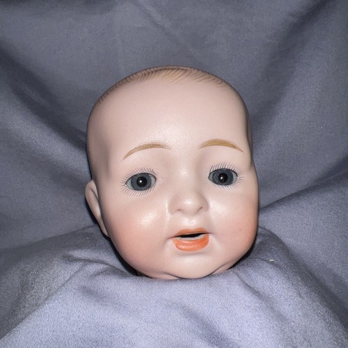 Antique Solid Dome Bisque Baby Doll Head  3”