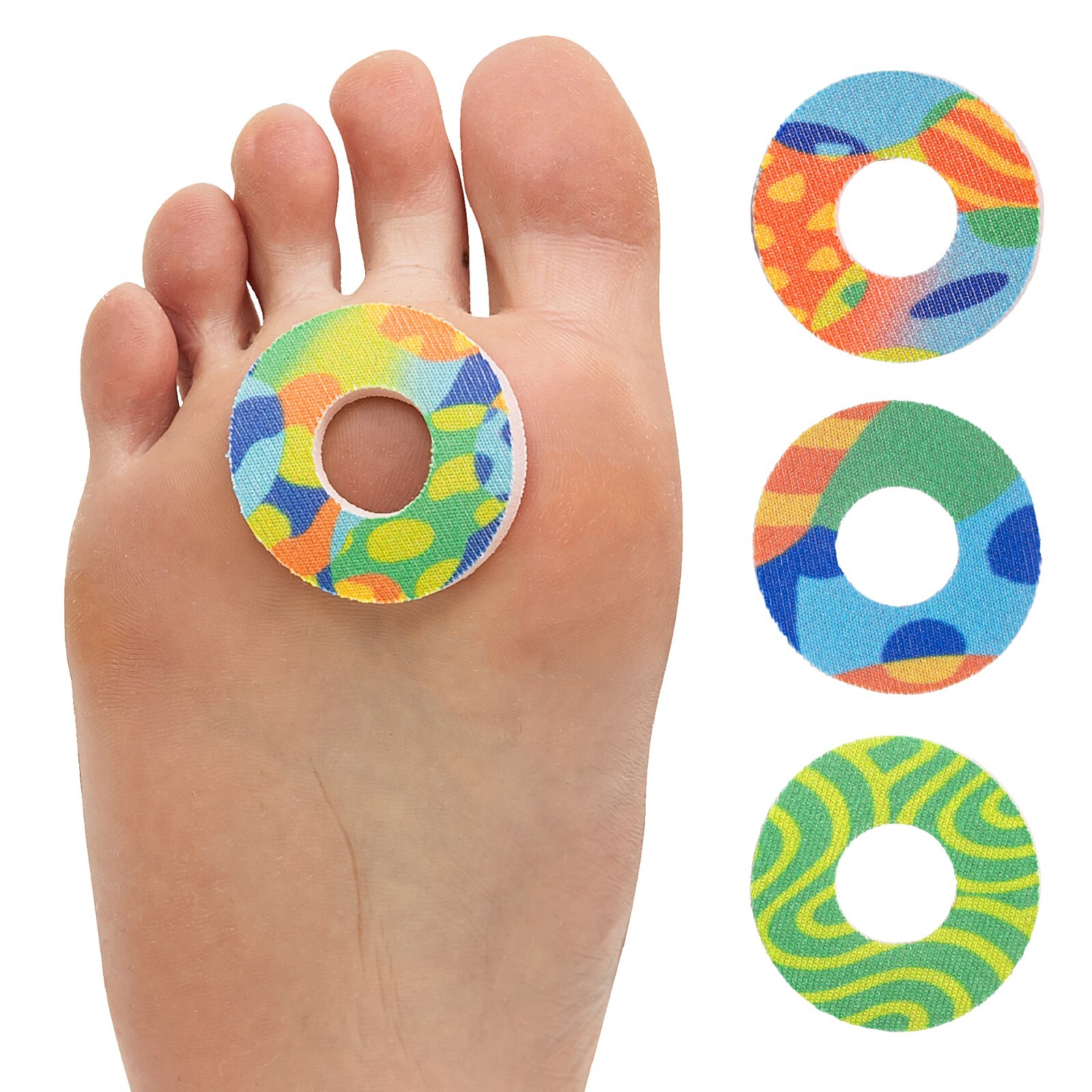 ZenToes Round Callus Cushions Foam Foot Pads Self-Stick Water-Resistant Adhesive