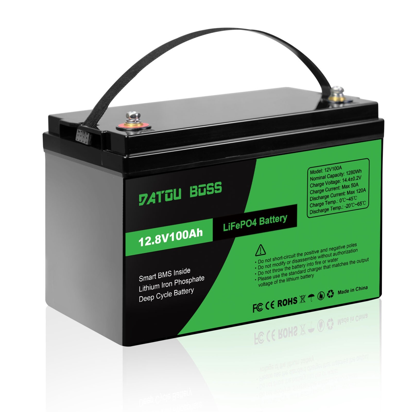 12V100Ah Deep Cycles8000Battery Lithium Iron Phosphate CampingBoat Solar OffGrid