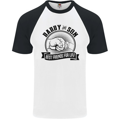 Daddy & Son Best Friends Fathers Day Mens S/S Baseball T-Shirt
