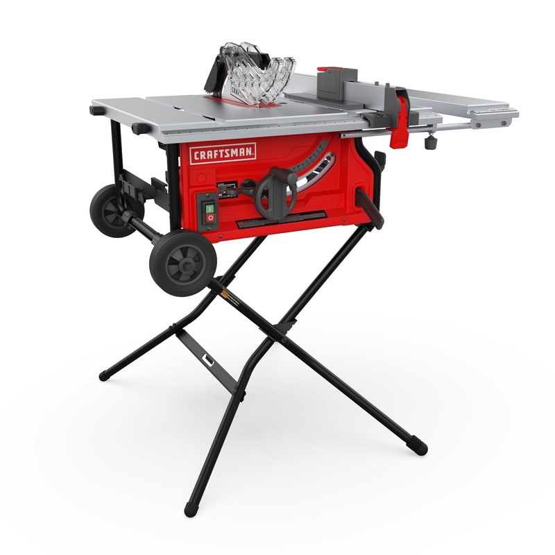 CRAFTSMAN 10-In Carbide-Tipped Blade 15-Amp Portable Benchtop Table Saw with Fol