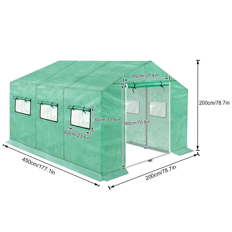 GewÃ¤Chshaus FoliengewÃ¤Chshaus Tomatenhaus Treibhaus Folienzelt Verzinkter Stahl