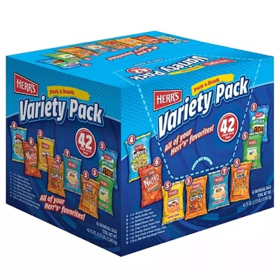 Herr's Variety Pack Snacks (42 pk.) - Best Price.