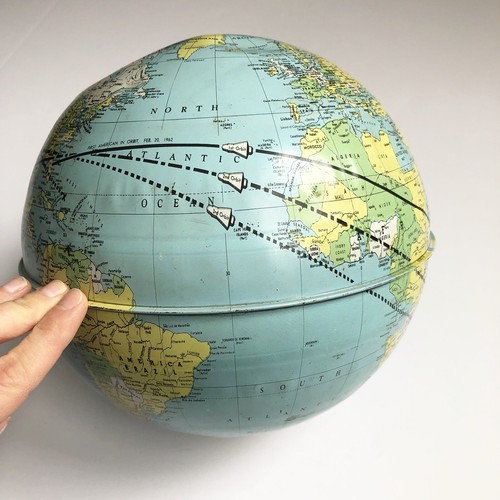Vintage Metal Globe World Map 10