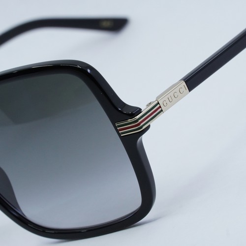 Pre-owned Gucci Gg1449s 001 Black/grey Gradient 55-19-140 Sunglasses