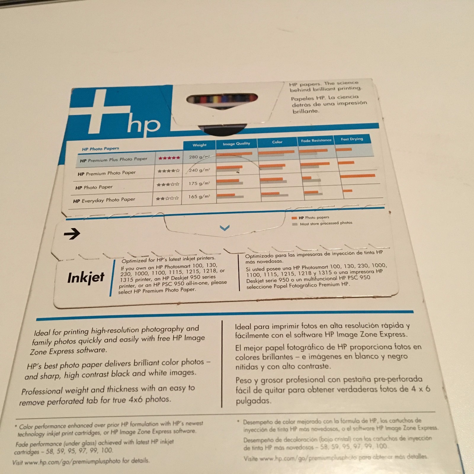 HP Premium Plus Inkjet High Gloss 4 x 6 Photo Paper 100 Sheets 11.5 Mil Sealed