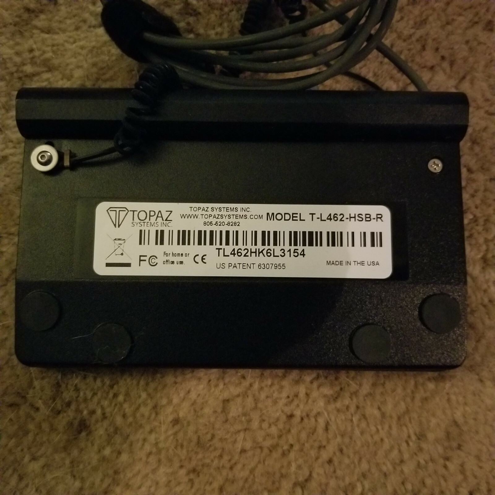 Topaz T-L462-HSB-R LCD 1X5 USB Signature Capture Pad, Free Shipping