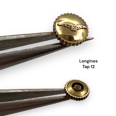 Longines Watch Crown Signed Watch Part Diam 4.7 Tap 12 VTG Cal. 4LL, 5L  VTG