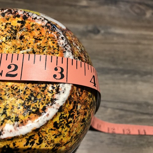 Vintage Handmade Signed EM #185 Pottery Floral Daisy Design Vase Abstract