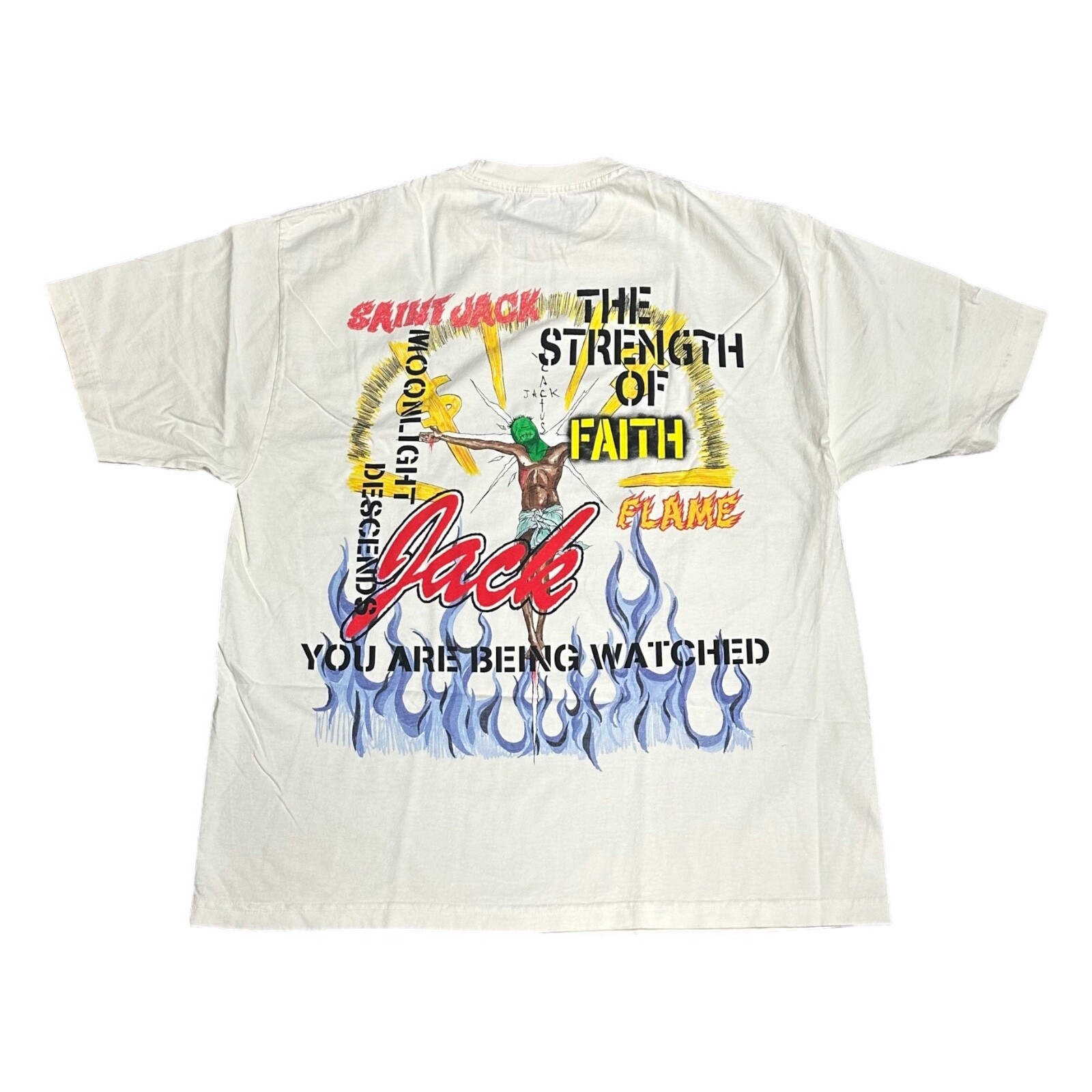 Pre-owned Travis Scott Utopia X St Michael 3a Tee Xl In Multicolor