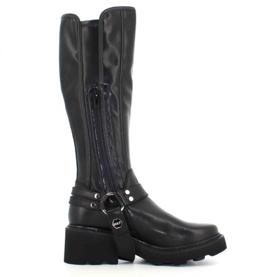 Pre-owned Cult A24us Women's Boot Clw431200 Grace 4312 High Boot W Leather In Black