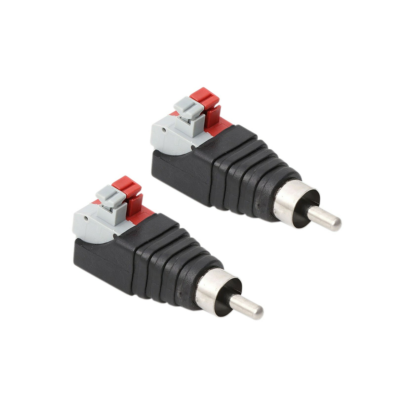 10 Pcs Speaker Wire Cable To Audio Male RCA Connector Adapter Jack Plug US