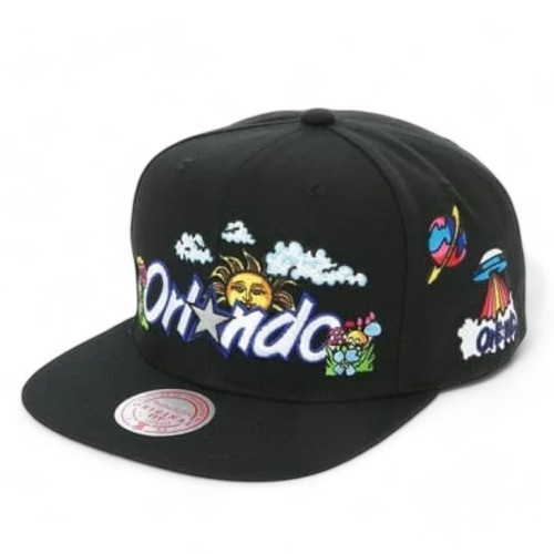 МУЖСКАЯ ПСИХОДЕЛИЧЕСКАЯ КЕПКА MITCHELL & NESS NBA HWC MAGIC - ЧЕРНЫЙ