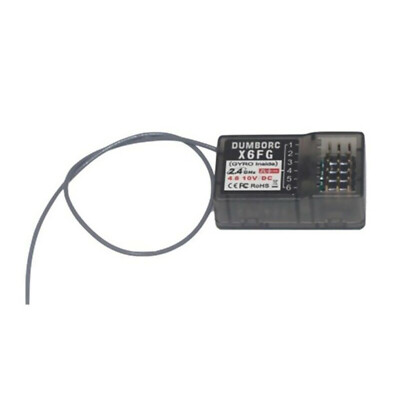 DumboRC X6FG 2.4G 6-Channel Receiver with Gyro for RC X6 Transmitter Controller