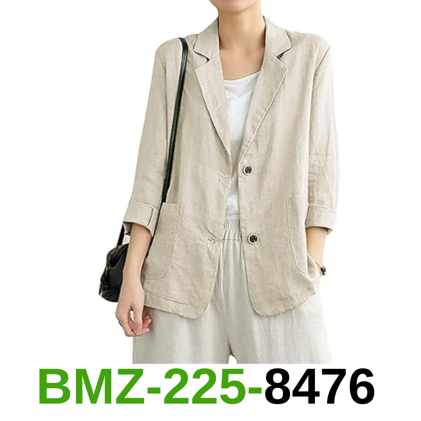 Cotton Linen Blazer for Womens Long Sleeve Loose Casual Blazer Jackets,Beige,XXL