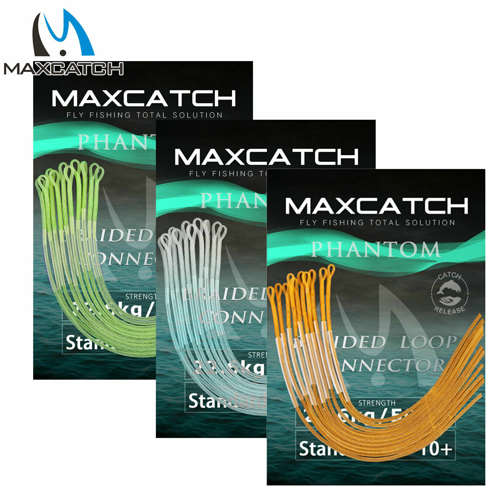 Maxcatch 10PCS 30/50lb Fishing Braided Leader Loop Connectors Fly