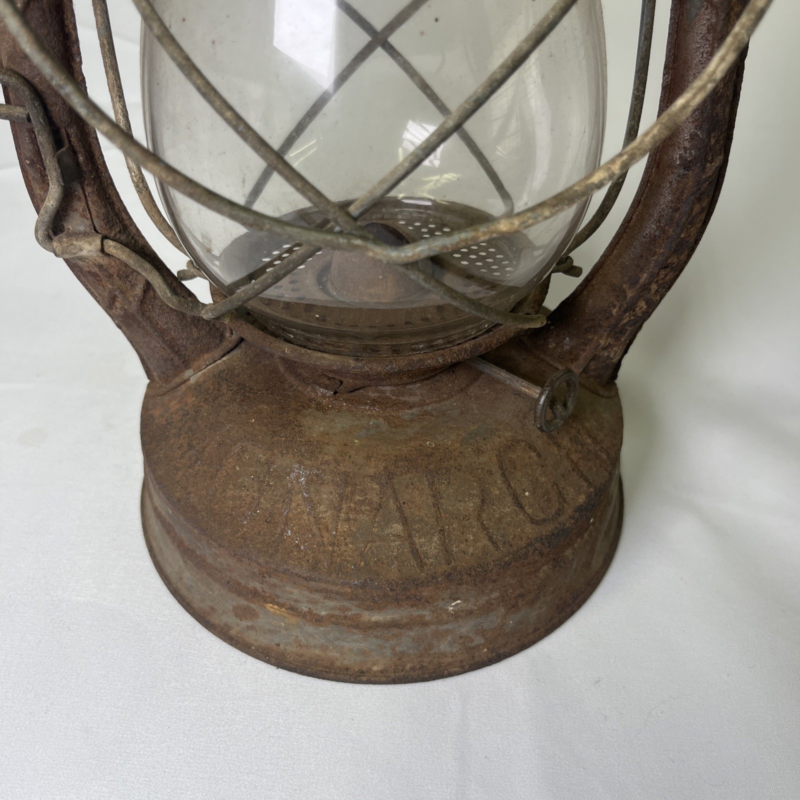 Antique or Vintage Dietz NY Monarch USA 13" Approx Kerosene Oil Lantern Rustic