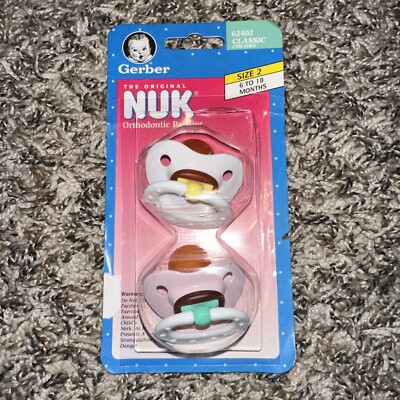 Classic Gerber NUK Orthodonic Pacifier Size 2  6-18 Months New