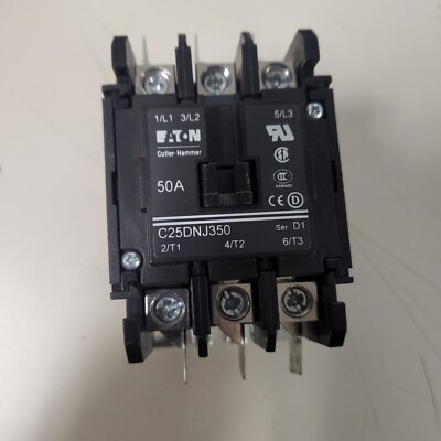 Eaton Definite Purpose Contractor 3P 50A 120V Coil C25DNJ350A