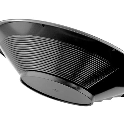 ASR Outdoor 14" Inch Black Dual Riffle Gold Panning Pan for Mining Prospecting