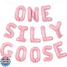 Wonmelody Goose First Birthday Decorations for Girl Pink One Silly Goose Balloon Banner Silly Geese Birthday Decor Farm Animal First Anniversary Decorations Duck Bday Funny Geese Party