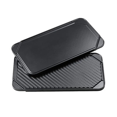 1930 - Double Burner Reversible Grill & Griddle with Ceramic Coating - Indoor...